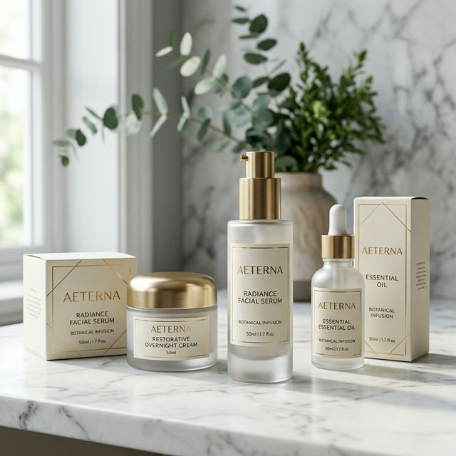 Aura Skincare — Product packaging design